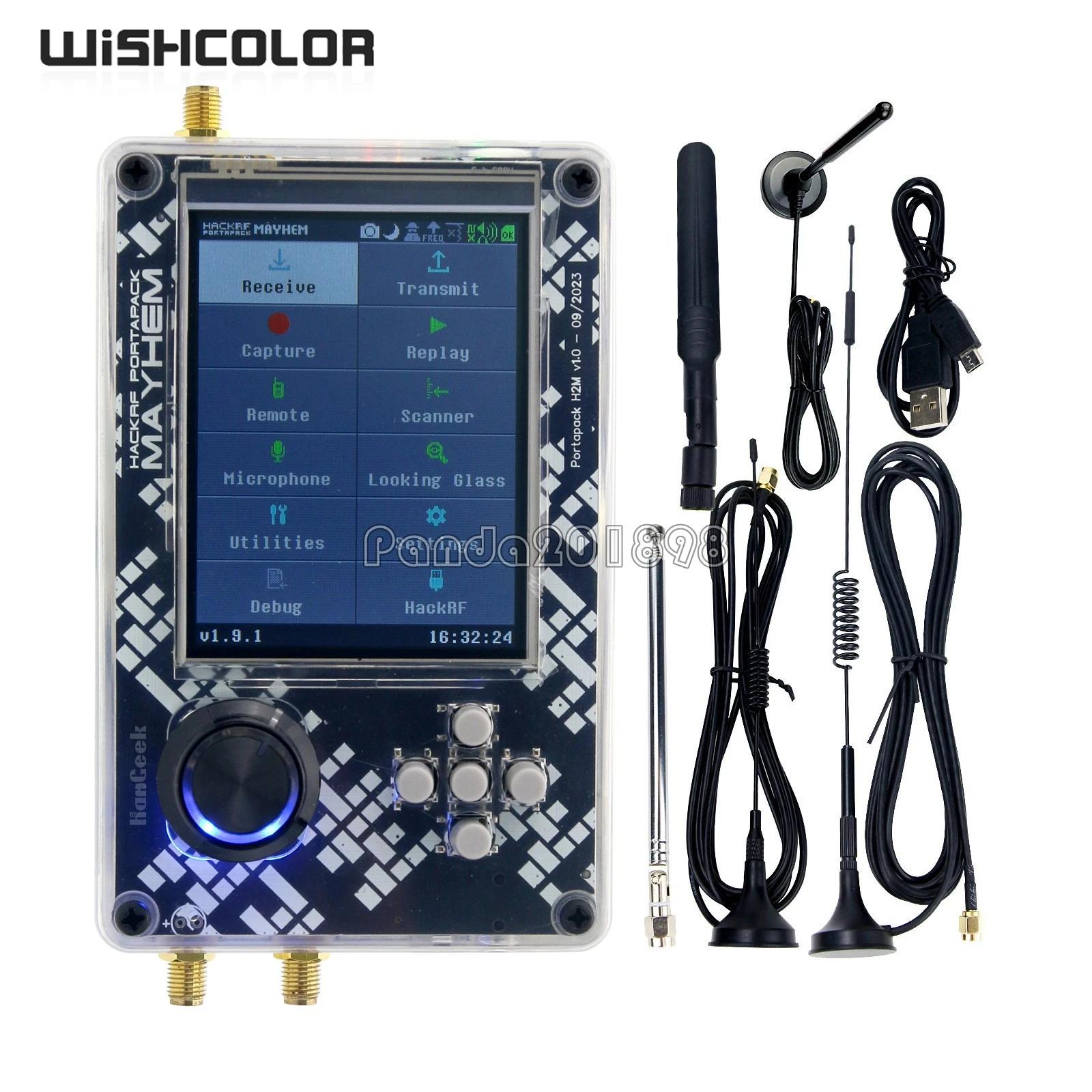 Wishcolor HackRF One R9 V1.9.1 SDR , PortaPack H2M, öƽ  , ׳ 5 , USB ̺ (׳ ŰƮ ɼ)